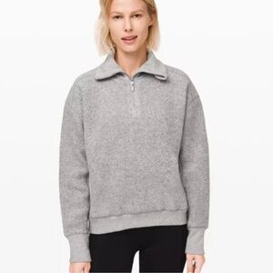 Lululemon Stand Out Sherpa Quarter Zip Pullover Sweater Jacket‎